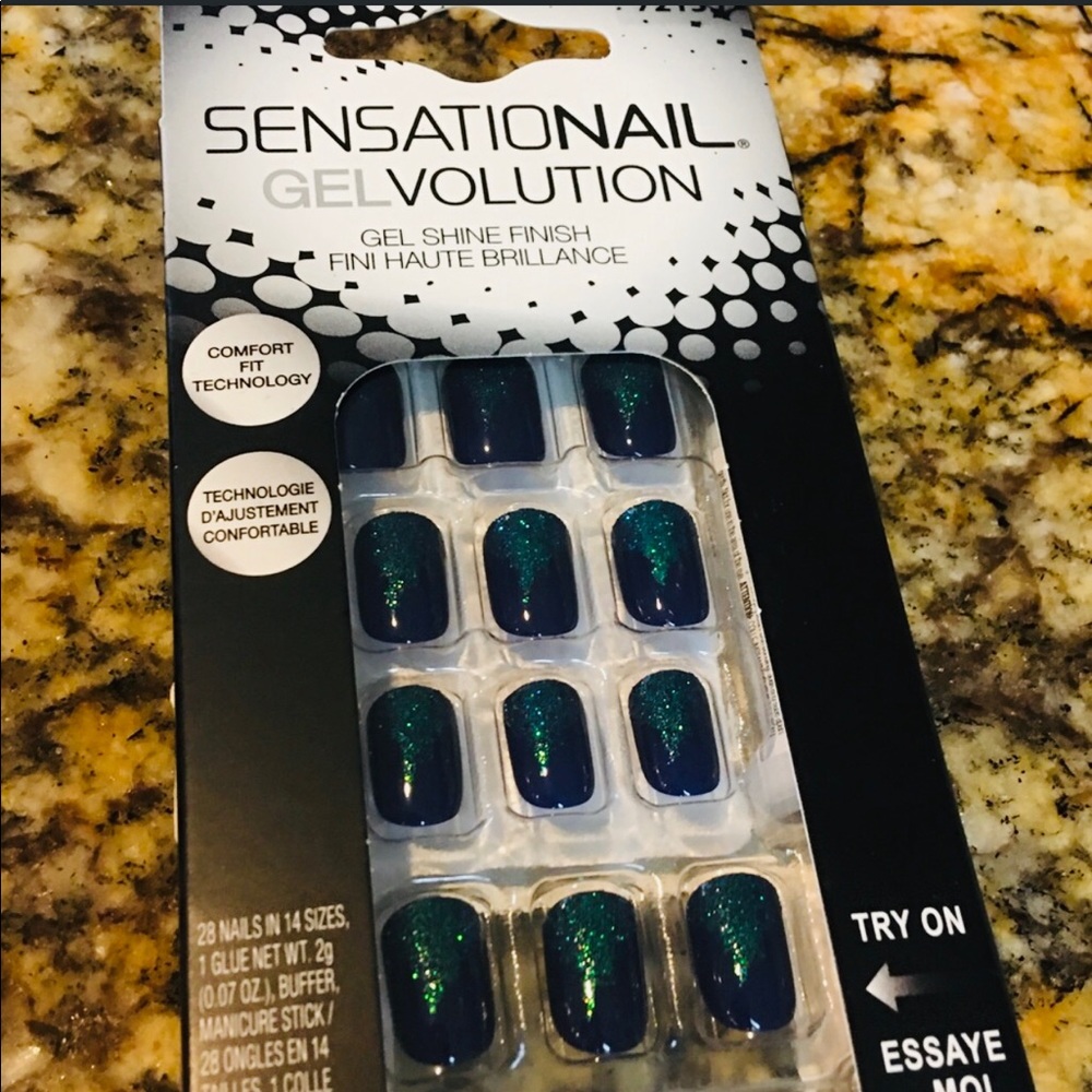 Sensationail gel nails, gel skins finish- NIB
